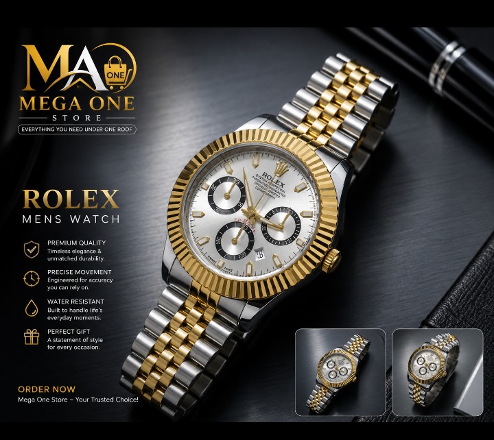 Rolex Luxury Men's Watch – Premium Two-Tone Jubilee Gold & Silver Chain Wristwatch