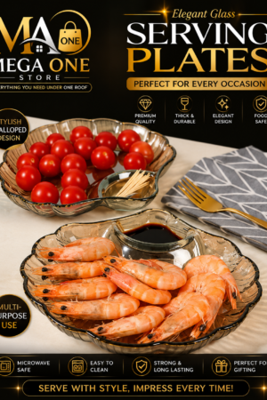 Premium Glass Serving Plates – Elegant Serving Tray for Snacks & Appetizers
