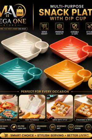 Multi-Purpose Snack Plate with Dip Cup
