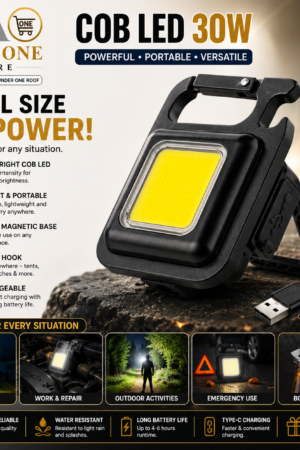 30W COB LED Rechargeable Work Light – Portable Magnetic Flashlight