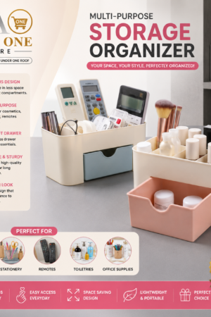Multi-Purpose Storage Organizer – Desktop & Cosmetic Organizer Box