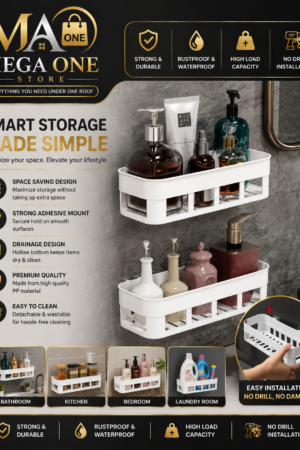 Wall Mounted Storage Rack Home Organization
