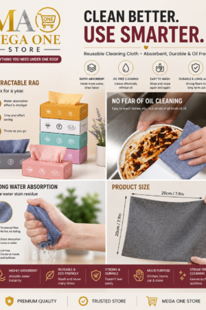 Reusable Extractable Cleaning Rag – Super Absorbent Cloth