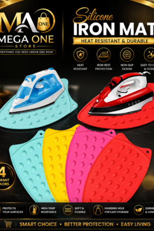 Heat Resistant Silicone Iron Rest Mat – Non-Slip Iron Pad
