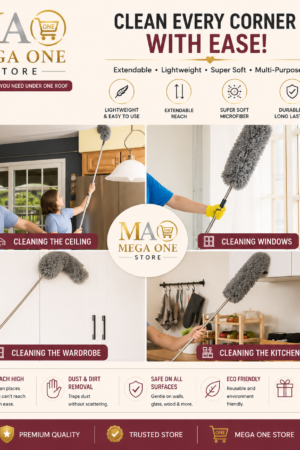 Extendable Microfiber Duster – Multi-Purpose Cleaning Brush