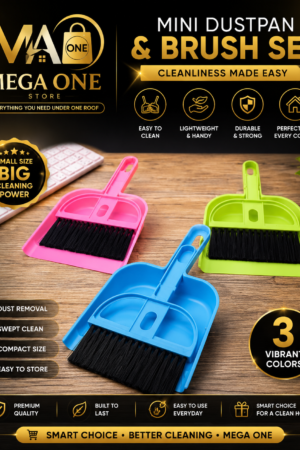 Mini Dustpan & Brush Set – Compact Handheld Cleaning Brush for Home & Office