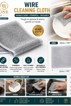 Wire Cleaning Cloth – Heavy Duty Reusable Kitchen Cleaning Mesh
